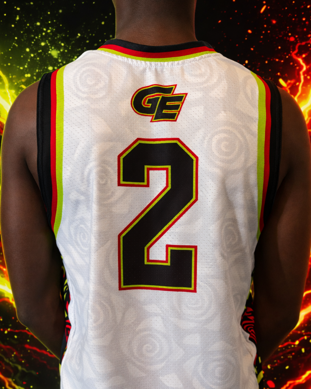 GE Exposure Jersey - Back view showing number 2 with GE logo